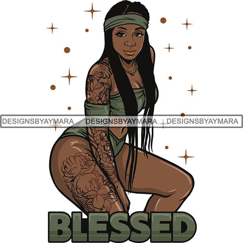 Dope Diva Blessed Life Quotes SVG Cutting Files For Silhouette Cricut and More