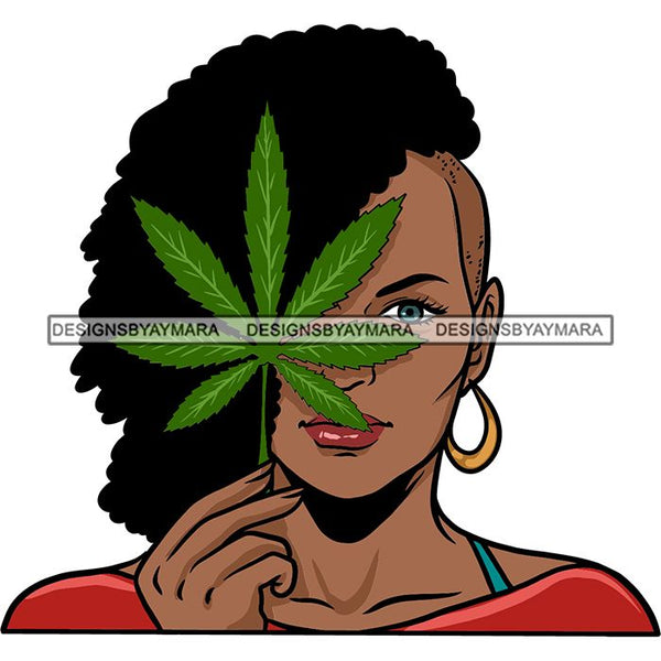 Ganja Narcotic Joint Blunt Weed Leaf Hydroponics Cannabis Woman Smoking Grass Marijuana SVG Cut Files