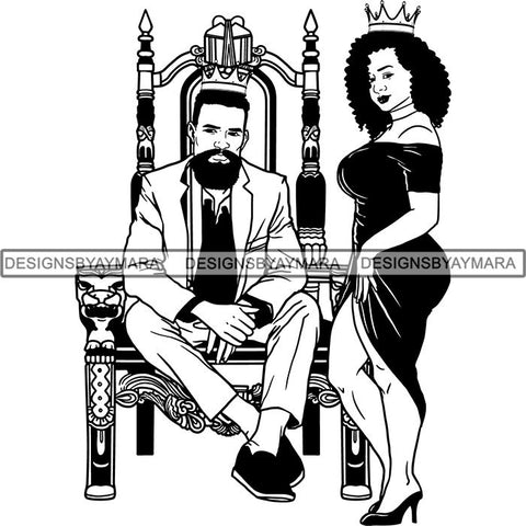 King and Queen Rey Reina Couple Life Goals SVG Cut Files For Silhouette and Cricut