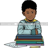 Back to School Kid Student Education Supplies .PNG Print File Not For Cutting