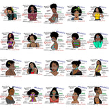 Bundle 20 Afro Powerful Woman Life Quotes Unapologetic Strong Independent Educated Smart Queen SVG Cutting Files