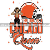 Chicago Queen Football Team SVG Cutting Files For Silhouette Cricut and More