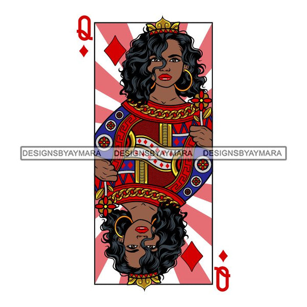 Afro Queen Lola Ace Casino Design Blackjack Poker Gambling Crown Royal SVG Cutting Files For Silhouette Cricut and More!