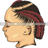 Afro Woman Braids Dreads Dreadlocks Hairstyle PNG Print File Not For Cutting