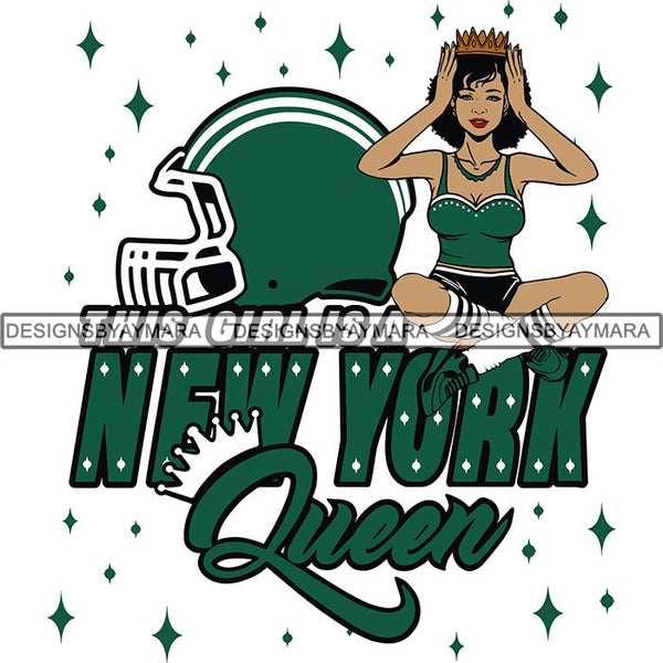 New York Queen Football Team SVG Cutting Files For Silhouette Cricut and More