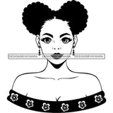 Afro Nubian Melanin Popping Kinky Hair Beautiful African American Woman SVG Cutting Files