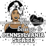 Pennsylvania Collage Football Melanin SVG Cutting Files For Silhouette Cricut and More