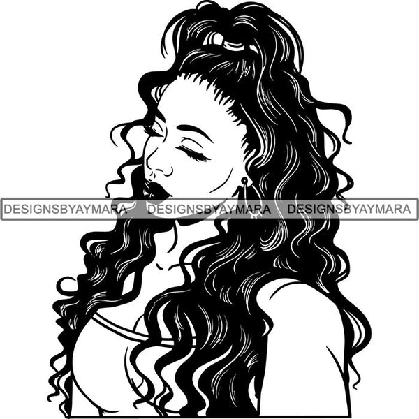 Afro Lady Black Goddess Melanin Dark Latina Morena SVG Files For Cutting and More!