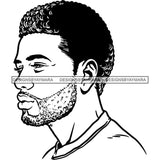 Attractive Man Bearded Hipster Model Fashion Male Guy Stylish Mustache Close-up Sexy Macho Manly SVG Files For Cutting