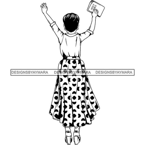 Afro Lola Praying Begging Asking God Lord Faith Strength .SVG Vector Clipart Cutting Files For Silhouette Cricut and More!