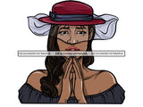 Classy Lady Praying God .PNG .JPG .SVG Clipart Perfect For Printing Not For Cutting