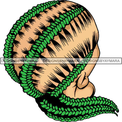 Afro Woman Braids Dreads Dreadlocks Hairstyle PNG Print File Not For Cutting