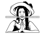 Classy Lady Praying God SVG Cut Files For Silhouette Cricut and More.