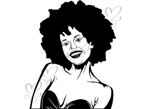 Afro Beautiful Black Woman SVG African American Ethnicity Afro Puffy Hairstyle Beauty Salon Queen Diva Classy Lady  Beautiful People Beauty Salon Princess