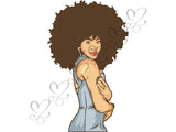 Afro Beautiful Black Woman SVG African American Ethnicity Afro Puffy Hairstyle Beauty Salon Queen Diva Classy Lady  Beautiful People Beauty Salon Princess