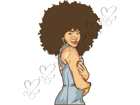 Afro Beautiful Black Woman SVG African American Ethnicity Afro Puffy Hairstyle Beauty Salon Queen Diva Classy Lady  Beautiful People Beauty Salon Princess