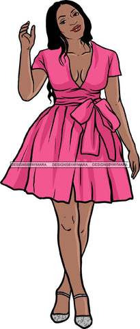 Afro Beautiful Woman Fashion Female Girl Model Dress Goddess Diva Classy Lady .SVG Cut Files For Silhouette Cricut and More!