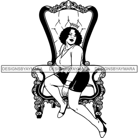 Afro Queen Goddess Melanin Nubian Glamour .SVG Cutting Files For Silhouette and Cricut