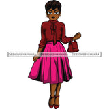 Afro Lola Classy Fashion Girl Fashionable Woman .SVG Clipart Cutting Files For Silhouette and Cricut and More!