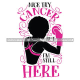 Strong Afro Woman SVG Cancer Survivor Cutting Files For Silhouette Cricut and More