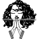 Afro Lola Praying Begging Asking God Lord Faith Strength .SVG Vector Clipart Cutting Files For Silhouette Cricut and More!