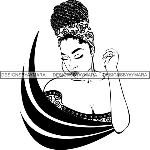 Afro Woman SVG Cut Files For Silhouette and Cricut