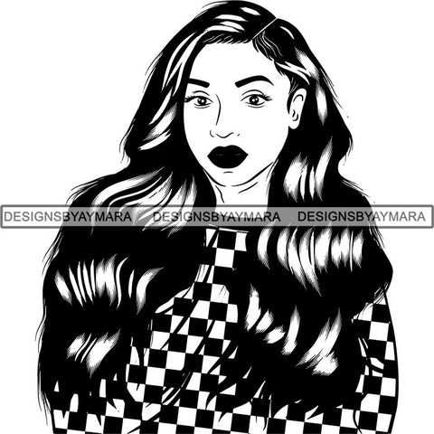 Afro Latina Woman SVG Cutting Files For Silhouette Cricut and More