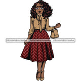 Afro Lola Classy Fashion Girl Fashionable Woman .SVG Clipart Cutting Files For Silhouette and Cricut and More!