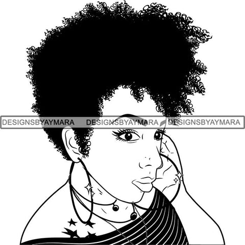 Afro Latina Woman SVG Cutting Files For Silhouette Cricut and More