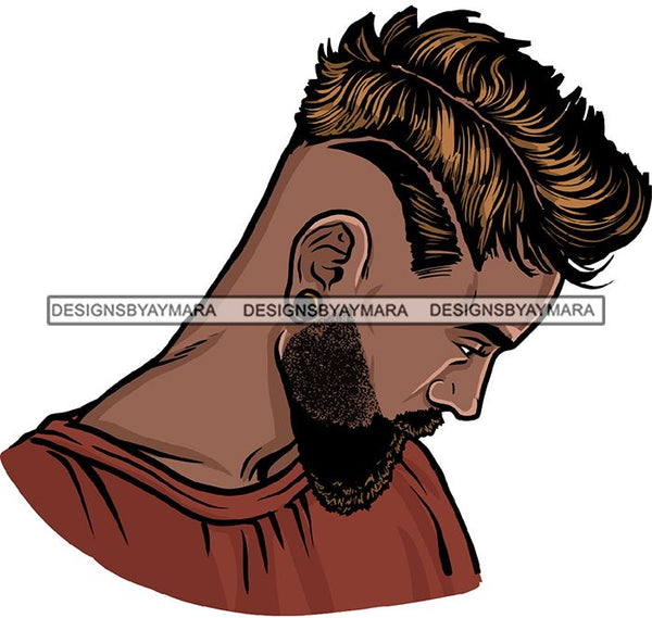 Attractive Caucasian White Man Bearded Hipster Model Fashion Male Guy Hombre Masculino Guapo Stylish Close-up Sexy Macho Manly SVG Files For Cutting