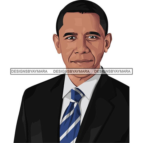 Barack Obama African American Leader Proud Roots .SVG Clipart Vector Cutting Files