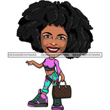 Cute Afro Lola Boss Lady Summer Fashion Dope Diva Glamour .SVG Cutting