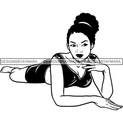 Afro Sexy Goddess Melanin Woman Queen Tattoo SVG Cut Files For Silhouette and Cricut