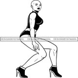 Melanin Bald Short Hairstyle Queen Goddess Nubian .SVG Cut Files For Silhouette and Cricut and Much More
