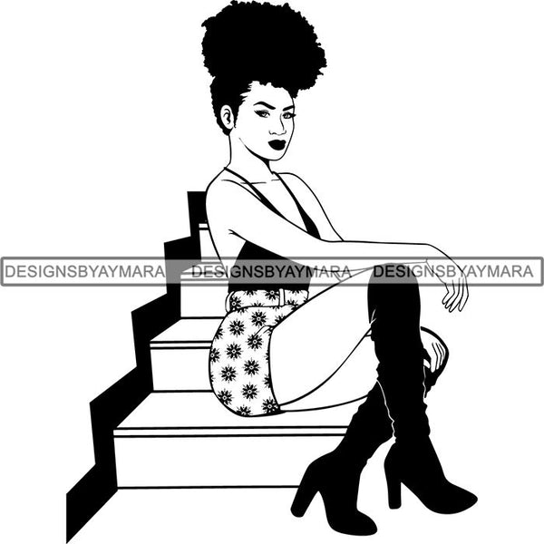 Afro Woman SVG Goddess Dope Diva Melanin .SVG Cut Files For Silhouette and Cricut