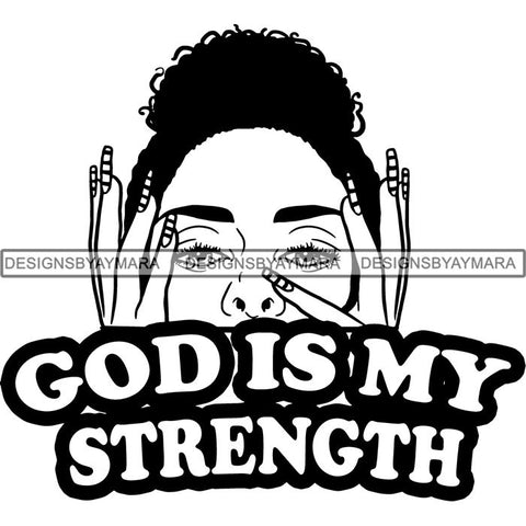 Afro Woman Peeking Peek-a-Boo I see You Melanin Pretty Half Face PNG File For Print Not For Cutting