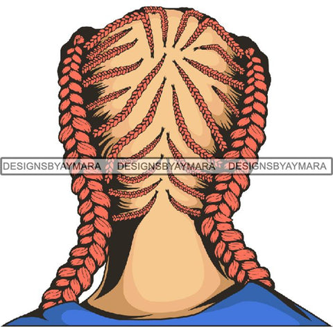 Afro Woman Braids Dreads Dreadlocks Hairstyle PNG Print File Not For Cutting