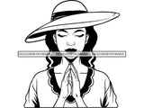 Classy Lady Praying God SVG Cut Files For Silhouette Cricut and More.