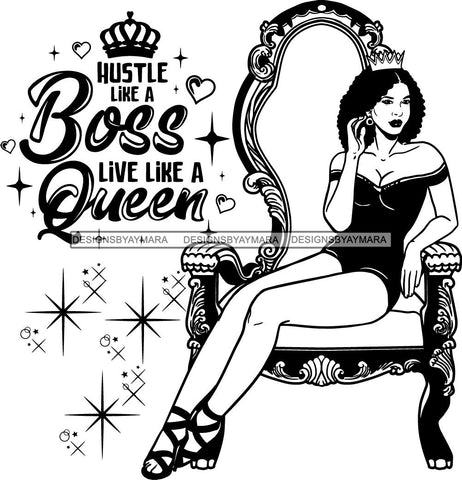 Afro Queen Goddess Melanin Nubian Glamour .SVG Cutting Files For Silhouette and Cricut
