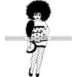 Afro Nubian Melanin Popping Kinky Hair Beautiful African American Woman SVG Cutting Files