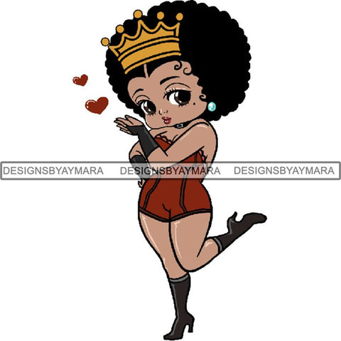 Afro Sexy Queen Betty SVG Cutting Files For Cricut and Silhouette