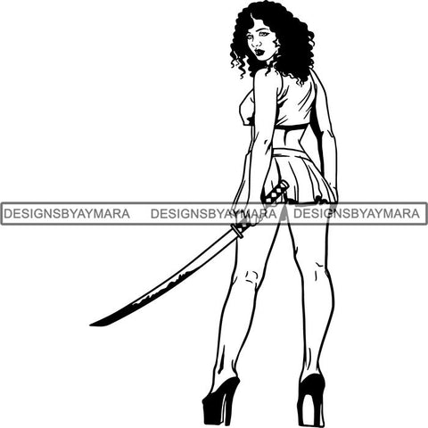 Afro Black Woman Halloween SVG Cutting Files For Silhouette Cricut and More