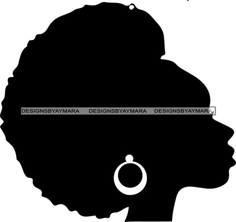Afro Black Woman Mermaid Aquatic Creature  SVG Cutting File For Silhouette and Cricut