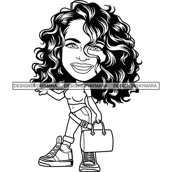 Cute Afro Lola Boss Lady Summer Fashion Dope Diva Glamour .SVG Cutting