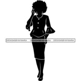 Afro Classy Church Lady Silhouette Glamour Beautiful Model SVG Files For Cutting and More!