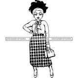 Afro Classy Lola Elegance Glamour Church Lady .SVG Clipart Vector Cutting Files For Circuit Silhouette Cricut and More!