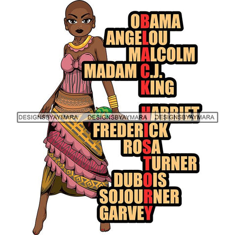 Afro Lola Black History Month Quotes .SVG Clipart Vector Cutting Files For Circuit Silhouette Cricut and More!