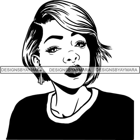 Afro Latina Woman SVG Cutting Files For Silhouette Cricut and More