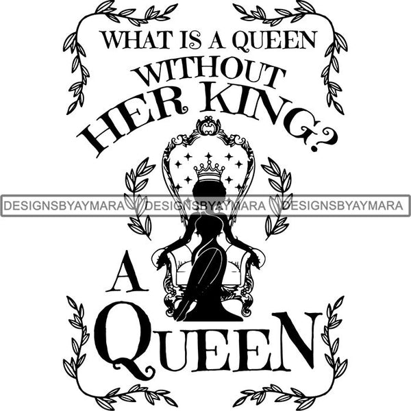 Black Queen Nubian Melanin Quotes .SVG Files For Silhouette and Cricut