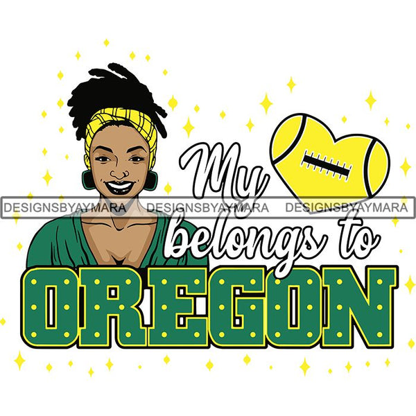 Oregon Collage Football Melanin SVG Cutting Files For Silhouette Cricut and More